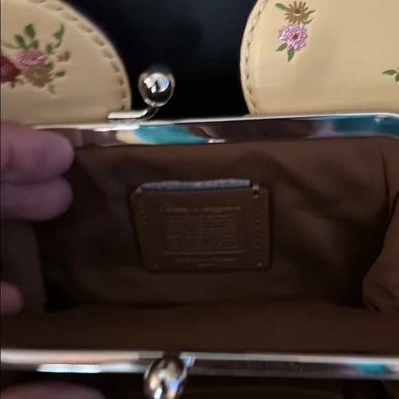 Coach Yellow and Brown Mickey Mouse Clutch - Picture 2 of 5